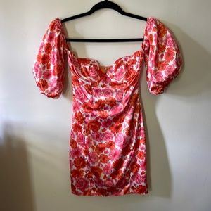 Oh Polly Puff Sleeve Mini Dress